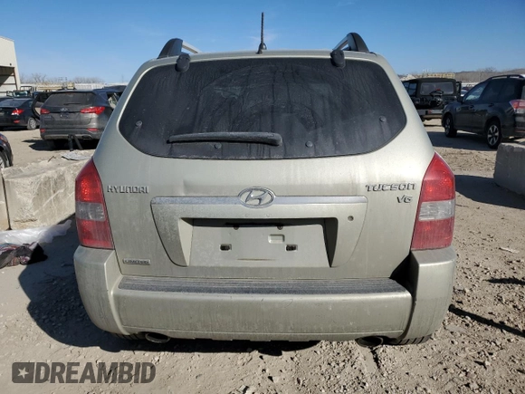 2007 Hyundai Tucson SE with VIN KM8JN12D27U493464, listed as a Copart auction lot 47268715 with 174,474 mi miles and Salvage Title. Bid and sale history available at carsss.com. Image 6.