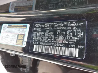 2023 Genesis GV70 2.5T with VIN KMUMADTB5PU080446, listed as a IAAI auction lot 42039639 with 46,273 mi miles and . Bid and sale history available at DreamBid. Image 9.