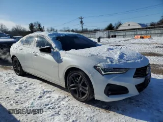 2024 Acura TLX w/A-Spec Package with VIN 19UUB6F55RA000943, listed as a Copart auction lot 41744435 with 7,726 mi miles and Salvage Title. Bid and sale history available at carsss.com. Image 4.