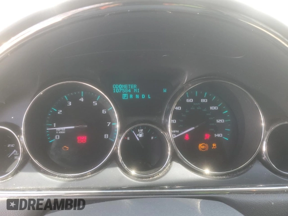 2014 Buick Enclave Leather with VIN 5GAKRBKDXEJ101270, listed as a Copart auction lot 52105975 with 107,584 mi miles and Salvage Title. Bid and sale history available at DreamBid. Image 9.