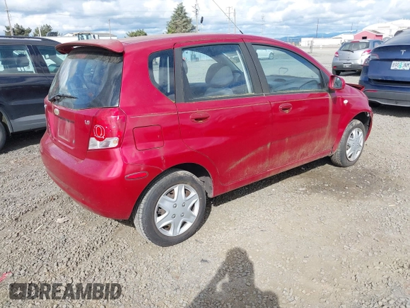 2008 Chevrolet Aveo LS with VIN KL1TD66658B037309, listed as a IAAI auction lot 42119661 with Not Provided miles and . Bid and sale history available at DreamBid. Image 4.