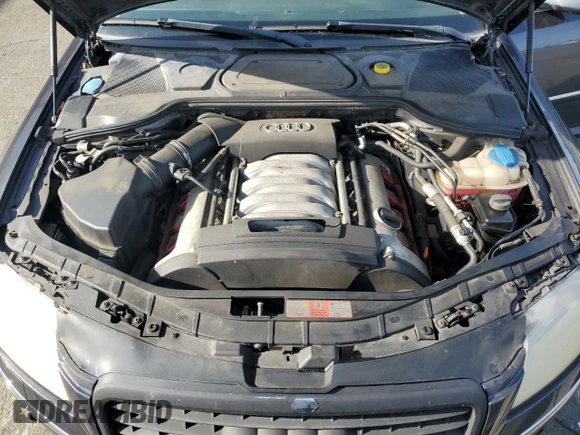 2006 Audi A8 4.2L with VIN WAUML44E56N005452, listed as a Copart auction lot 45967765 with 175,697 mi miles and Salvage title. Bid and sale history available at DreamBid. Image 11.