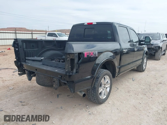 2015 Ford F-150 XLT with VIN 1FTEW1EG9FFA10161, listed as a IAAI auction lot 41620653 with 62,682 mi miles. Bid and sale history available at carsss.com. Image 4.