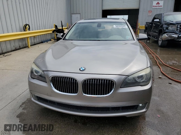 2012 BMW 7 Series 750Li with VIN WBAKB8C51CC962834, listed as a Copart auction lot 56592645 with 72,665 mi miles and Salvage title. Bid and sale history available at DreamBid. Image 5.