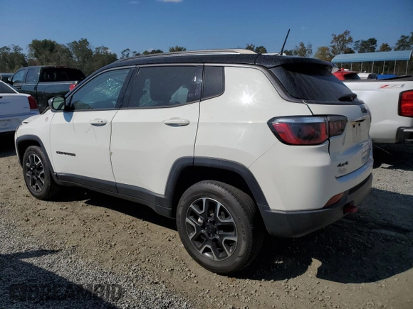 2020 Jeep Compass Trailhawk with VIN 3C4NJDDB9LT202929, listed as a Copart auction lot 74689854 with 87,343 mi miles and Salvage Title. Bid and sale history available at carsss.com. Image 2.