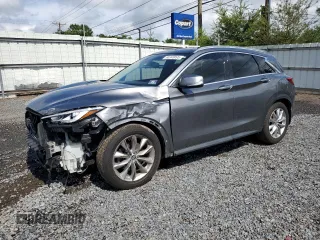 2019 Infiniti QX50 Luxe z VIN 3PCAJ5M34KF130547, wystawiony jako Copart lot #60340695 z przebiegiem 82 791 mil mil oraz Szkoda całkowita • Salvage title. Historia ofert i sprzedaży dostępna na DreamBid. Obrazek 1.