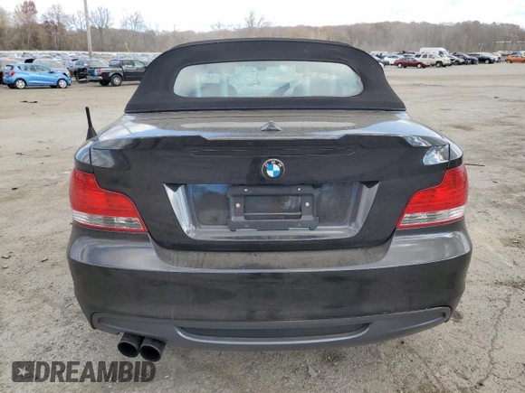 2011 BMW 1 Series 135i with VIN WBAUN7C50BVM24185, listed as a Copart auction lot 79507574 with Not provided miles and Salvage title. Bid and sale history available at DreamBid. Image 6.