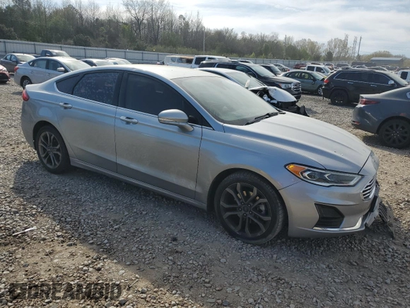 2020 Ford Fusion SEL with VIN 3FA6P0CD9LR130647, listed as a Copart auction lot 50455575 with 94,659 mi miles and Salvage title. Bid and sale history available at DreamBid. Image 4.
