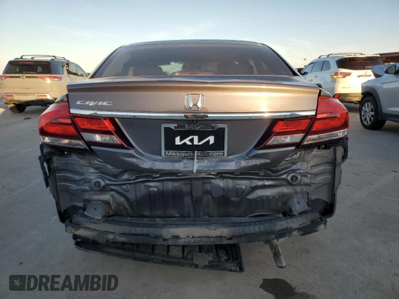 2014 Honda Civic Sedan LX with VIN 19XFB2F50EE041570, listed as a Copart auction lot 43700395 with 142,198 mi miles and Salvage Title. Bid and sale history available at carsss.com. Image 6.
