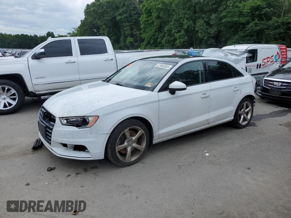2015 Audi A3 1.8T Premium with VIN WAUACGFF3F1128748, listed as a Copart auction lot 57905583 with 136,682 mi miles. Bid and sale history available at carsss.com. Image 1.