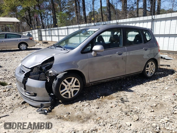 2007 Honda Fit Sport with VIN JHMGD38677S063204, listed as a Copart auction lot 48680995 with 233,496 mi miles and Salvage Title. Bid and sale history available at carsss.com. Image 1.