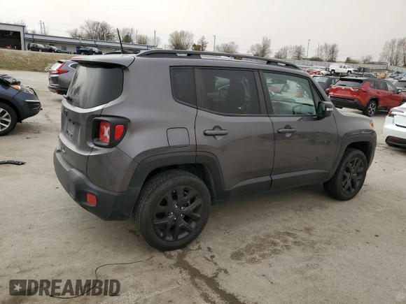 2018 Jeep Renegade Altitude with VIN ZACCJBBB5JPH48064, listed as a Copart auction lot 49410825 with 57,315 mi miles and Salvage title. Bid and sale history available at DreamBid. Image 3.