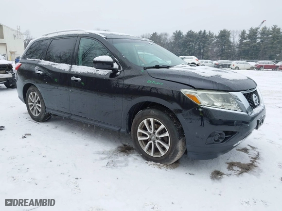 2014 Nissan Pathfinder S with VIN 5N1AR2MM7EC727589, listed as a IAAI auction lot 41360143 with 76,268 mi miles. Bid and sale history available at carsss.com. Image 1.
