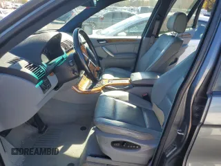 2002 BMW X5 3.0i with VIN 5UXFA53552LP30630, listed as a Copart auction lot 75921764 with 157,669 mi miles and Salvage Title. Bid and sale history available at carsss.com. Image 7.