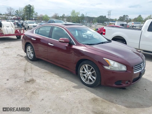 2009 Nissan Maxima 3.5 SV w/Sport Pkg with VIN 1N4AA51E99C827294, listed as a IAAI auction lot 42020058 with 181,343 mi miles. Bid and sale history available at carsss.com. Image 1.