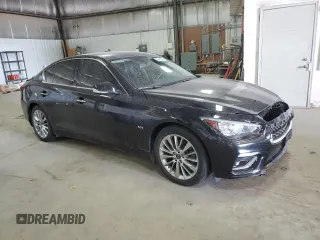 2019 Infiniti Q50 Luxe z VIN JN1EV7AR2KM555382, wystawiony jako Copart lot #49493895 z przebiegiem 82 409 mil mil oraz Szkoda całkowita • Salvage title. Historia ofert i sprzedaży dostępna na DreamBid. Obrazek 4.
