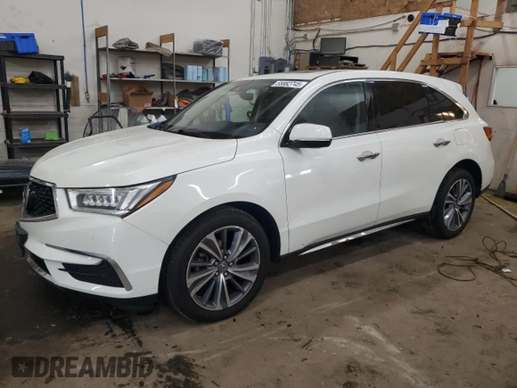 2017 Acura MDX Technology z VIN 5FRYD4H56HB002619, wystawiony jako Copart lot #55882745 z przebiegiem 155 153 mil mil oraz Szkoda całkowita • Salvage title. Historia ofert i sprzedaży dostępna na DreamBid. Obrazek 1.