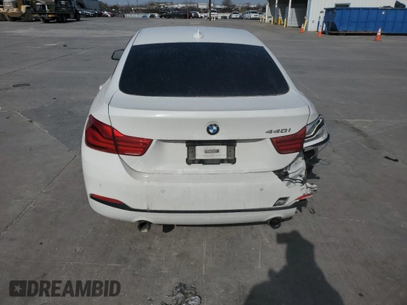 2018 BMW 4 Series 440i with VIN WBA4J5C51JBF07823, listed as a Copart auction lot 44127705 with 64,875 mi miles and Salvage Title. Bid and sale history available at DreamBid. Image 6.