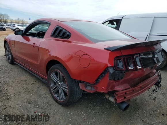 2013 Ford Mustang V6 with VIN 1ZVBP8AM7D5200710, listed as a Copart auction lot 46943765 with 140,327 mi miles and Salvage Title. Bid and sale history available at carsss.com. Image 2.