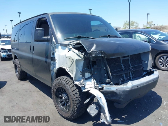 2013 Chevrolet Express Passenger 1LT with VIN 1GAZGYFG0D1193863, listed as a IAAI auction lot 42157138 with 125,958 mi miles and . Bid and sale history available at DreamBid. Image 1.