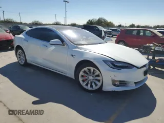 2016 Tesla Model S 90D with VIN 5YJSA1E49GF159988, listed as a Copart auction lot 76457024 with Not Provided miles and Salvage Title. Bid and sale history available at DreamBid. Image 4.
