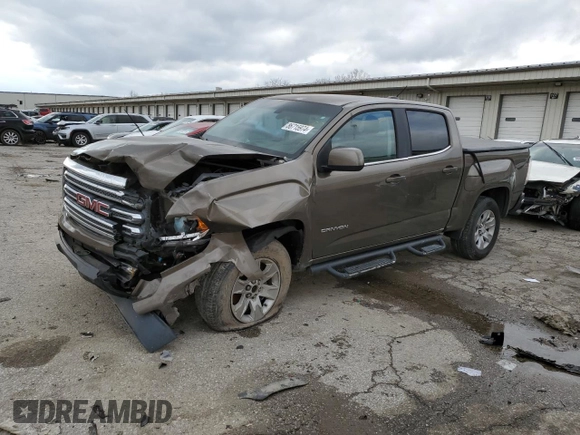 2016 GMC Canyon 2WD SLE with VIN 1GTG5CE33G1261535, listed as a Copart auction lot 86715974 with 108,600 mi miles and Salvage Title. Bid and sale history available at carsss.com. Image 1.