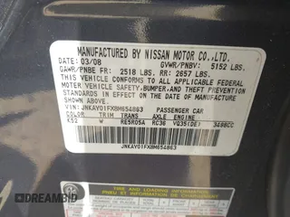 2008 Infiniti M with VIN JNKAY01FX8M654863, listed as a IAAI auction lot 42589661 with 153,866 mi miles and . Bid and sale history available at DreamBid. Image 9.