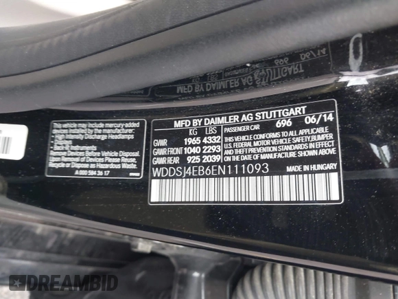 2014 Mercedes-Benz CLA 250 z VIN WDDSJ4EB6EN111093, wystawiony jako IAAI lot #42372072 z przebiegiem 82 988 mil mil oraz . Historia ofert i sprzedaży dostępna na DreamBid. Obrazek 9.