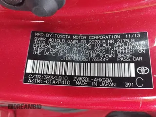 2014 Toyota Prius Four z VIN JTDKN3DU8E1765449, wystawiony jako IAAI lot #42208013 z przebiegiem 99 279 mil mil oraz . Historia ofert i sprzedaży dostępna na DreamBid. Obrazek 9.