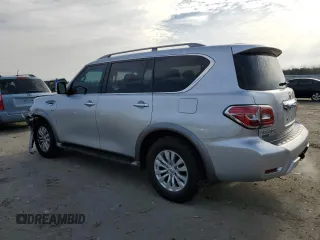 2017 Nissan Armada SV with VIN JN8AY2NC7H9507419, listed as a Copart auction lot 49708345 with 136,296 mi miles and Salvage Title. Bid and sale history available at DreamBid. Image 2.