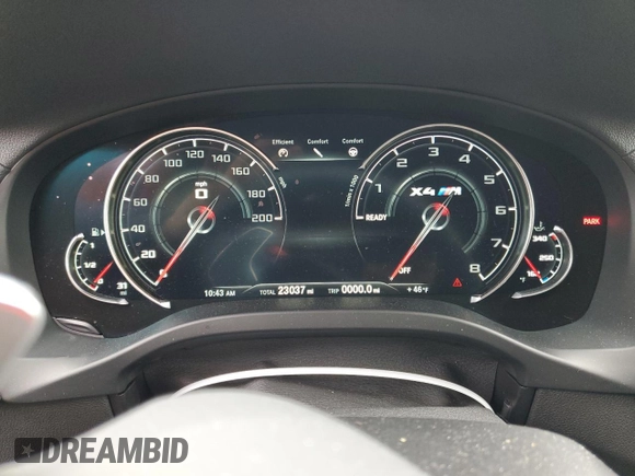 2020 BMW X4 M Competition z VIN 5YMUJ0C03L9B41679, wystawiony jako Copart lot #41449263 z przebiegiem 23 037 mil mil oraz . Historia ofert i sprzedaży dostępna na DreamBid. Obrazek 9.