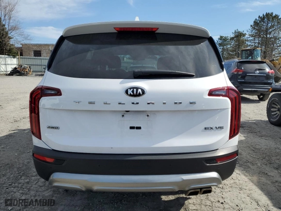 2021 Kia Telluride EX with VIN 5XYP3DHC8MG118700, listed as a Copart auction lot 49414095 with 43,932 mi miles and Salvage Title. Bid and sale history available at carsss.com. Image 6.