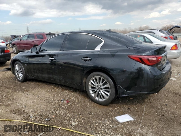 2020 Infiniti Q50 Pure with VIN JN1EV7ARXLM250598, listed as a Copart auction lot 50798135 with 76,069 mi miles and Salvage title. Bid and sale history available at DreamBid. Image 2.