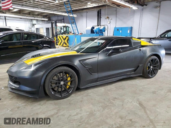 2019 Chevrolet Corvette Grand Sport 2LT with VIN 1G1YY2D76K5122682, listed as a Copart auction lot 46515735 with 7,538 mi miles and Salvage Title. Bid and sale history available at carsss.com. Image 1.