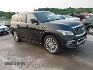 2016 Infiniti QX80 z VIN JN8AZ2NE1G9124301, wystawiony jako IAAI lot #42374732 z przebiegiem 134 759 mil mil oraz . Historia ofert i sprzedaży dostępna na DreamBid. Obrazek 1.