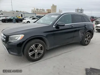 2017 Mercedes-Benz GLC with VIN WDC0G4JB2HF149497, listed as a Copart auction lot 45184615 with 156,265 mi miles and Salvage Title. Bid and sale history available at carsss.com. Image 1.