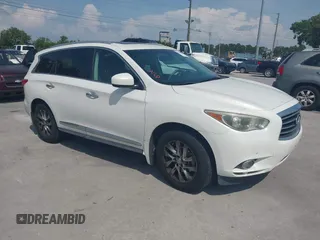 2013 Infiniti JX35 z VIN 5N1AL0MM2DC334152, wystawiony jako IAAI lot #42242854 z przebiegiem 173 815 mil mil oraz . Historia ofert i sprzedaży dostępna na DreamBid. Obrazek 1.