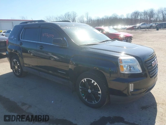 2017 GMC Terrain SLT with VIN 2GKFLUE39H6205500, listed as a IAAI auction lot 41734237 with 117,422 mi miles. Bid and sale history available at carsss.com. Image 1.