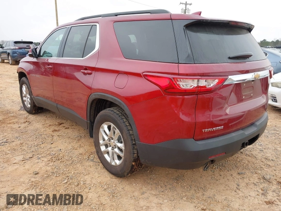 2020 Chevrolet Traverse LT Cloth with VIN 1GNERGKW2LJ197166, listed as a IAAI auction lot 41789888 with 91,627 mi miles. Bid and sale history available at carsss.com. Image 3.