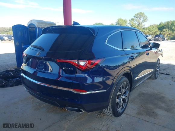 2024 Acura MDX w/Technology Package with VIN 5J8YD9H4XRL001382, listed as a IAAI auction lot 41657133 with 20,037 mi miles. Bid and sale history available at carsss.com. Image 4.