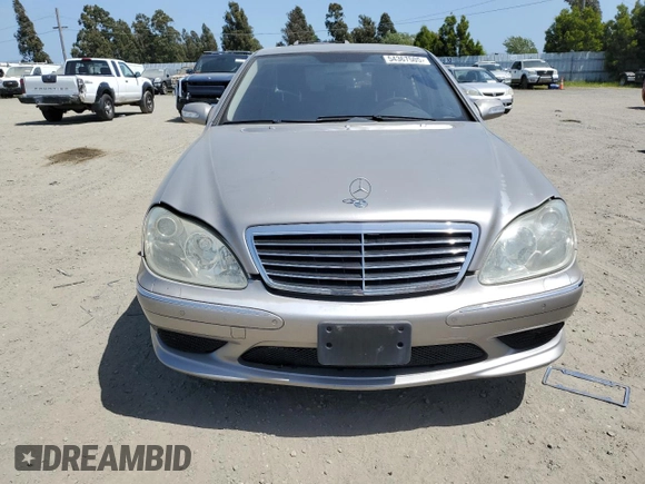 2005 Mercedes-Benz S-Class 5.0L with VIN WDBNG75J15A444130, listed as a Copart auction lot 54367505 with 168,855 mi miles and Clean Title. Bid and sale history available at carsss.com. Image 5.