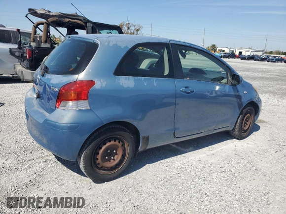 2011 Toyota Yaris with VIN JTDJT4K35B5330328, listed as a Copart auction lot 46904665 with 107,100 mi miles and Salvage Title. Bid and sale history available at carsss.com. Image 3.