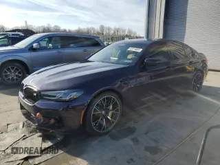 2021 BMW M5 with VIN WBS83CH07MCG08954, listed as a Copart auction lot 82014804 with 0 mi miles and Salvage Title. Bid and sale history available at carsss.com. Image 1.