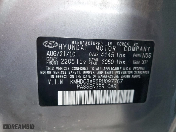 2011 Hyundai Elantra Touring SE with VIN KMHDC8AE3BU097767, listed as a Copart auction lot 86900924 with 115,482 mi miles and Salvage Title. Bid and sale history available at carsss.com. Image 13.