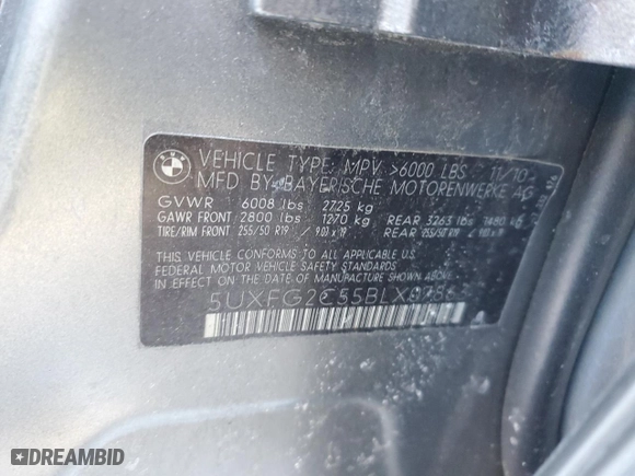 2011 BMW X6 35i with VIN 5UXFG2C55BLX07863, listed as a Copart auction lot 45651485 with 109,151 mi miles and Clean Title. Bid and sale history available at carsss.com. Image 13.