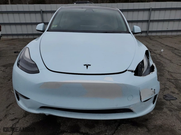 2021 Tesla Model Y Performance with VIN 5YJYGDEF8MF261158, listed as a Copart auction lot 47584035 with 57,383 mi miles and Salvage Title. Bid and sale history available at carsss.com. Image 5.