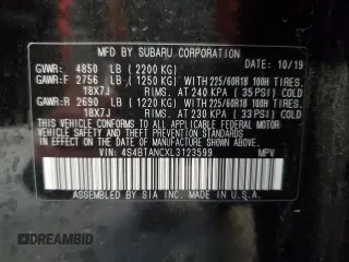 2020 Subaru Outback Limited с VIN 4S4BTANCXL3123599, выставлен на аукционе Copart как лот 55229165 с пробегом 137 726 миль миль и Списание • Salvage title. История ставок и продаж доступна на DreamBid. Изображение 14.
