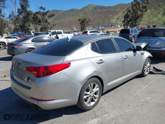 2013 Kia Optima EX with VIN 5XXGN4A7XDG128799, listed as a IAAI auction lot 41631612 with 191,124 mi miles. Bid and sale history available at carsss.com. Image 4.