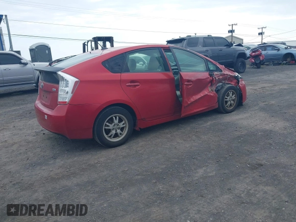 2011 Toyota Prius I with VIN JTDKN3DU0B1435476, listed as a IAAI auction lot 41723983 with 218,997 mi miles. Bid and sale history available at carsss.com. Image 4.