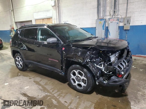 2022 Jeep Compass Trailhawk z VIN 3C4NJDDB3NT163497, wystawiony jako Copart lot #42691135 z przebiegiem 19 450 mil mil oraz Szkoda całkowita • Salvage title. Historia ofert i sprzedaży dostępna na DreamBid. Obrazek 4.